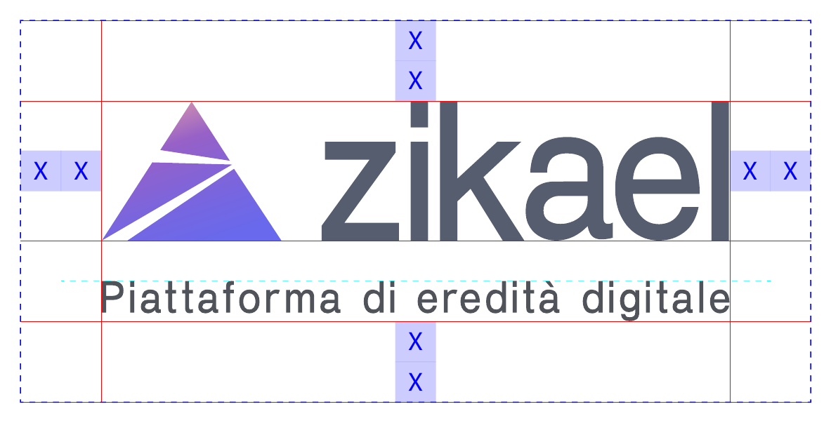 Area di rispetto del logo: 2X su tutti i lati